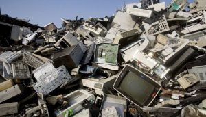 Discarded Electronic waste with combination of electrical appliances