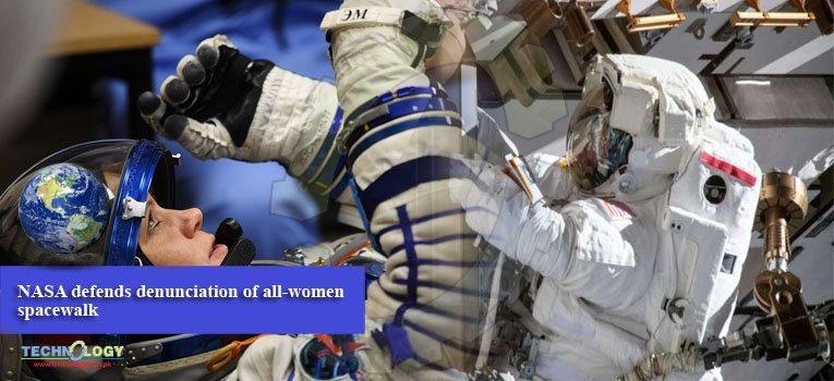 NASA defends denunciation of all-women spacewalk