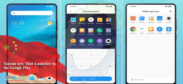 Xiaomi new Mint Launcher in the Google Play