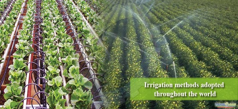 Irrigation methods adopted throughout the world