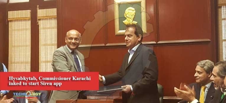 Hysabkytab, Commissioner Karachi inked to start Siren app