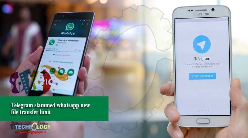 Telegram slammed whatsapp new file transfer limit