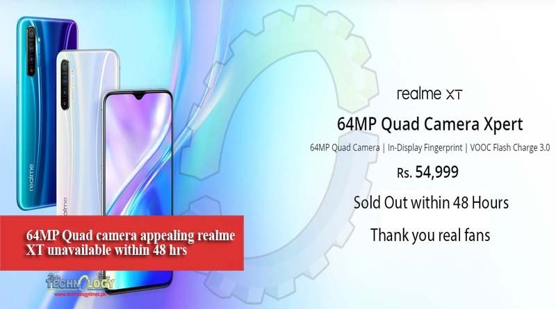 64MP Quad camera appealing realme XT unavailable within 48 hrs