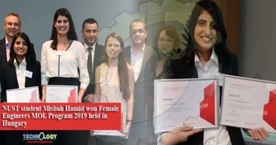 NUST student Misbah Hamid won Female Engineers MOL Program 2019 held in Hungary