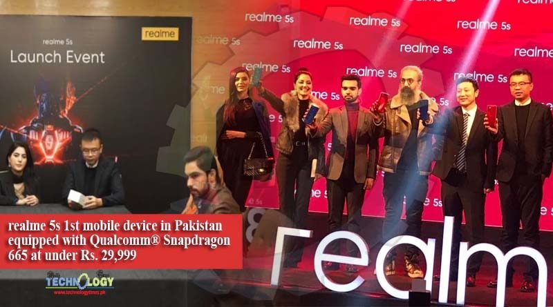 realme 5s 1st mobile device in Pakistan equipped with Qualcomm® Snapdragon665 at under Rs. 29,999