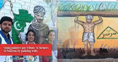 young painters pay tribute to farmers of Pakistan by painting walls