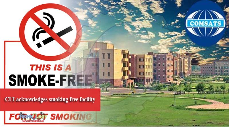 CUI acknowledges smoking free facility