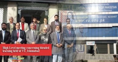 High Level meeting concerning blended learning held at VU, Islamabad