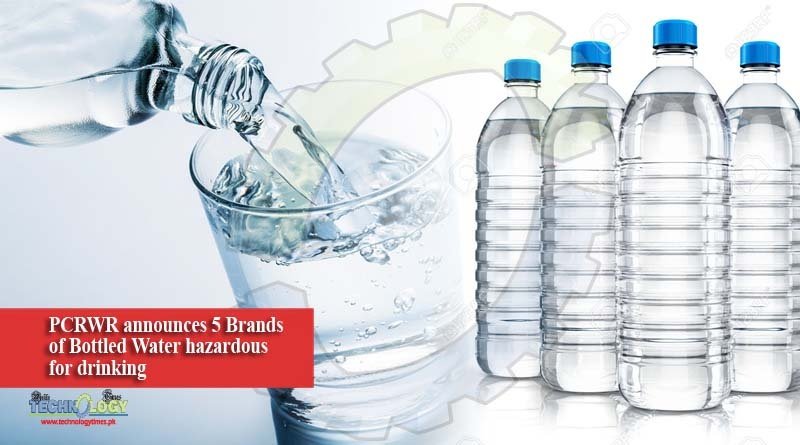 PCRWR announces 5 Brands of Bottled Water hazardous for drinking