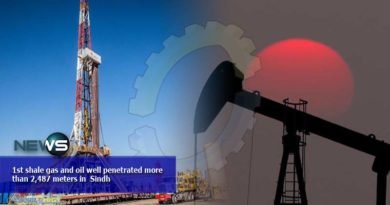 1st shale gas and oil well penetrated more than 2,487 meters in Sindh