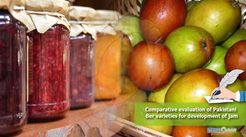 Comparative evaluation of Pakistani Ber varieties for development of jam