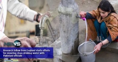 Research fellow from England starts efforts for ensuring clean drinking water with Pakistani officials