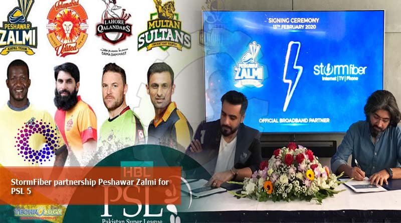 StormFiber partnership Peshawar Zalmi for PSL 5