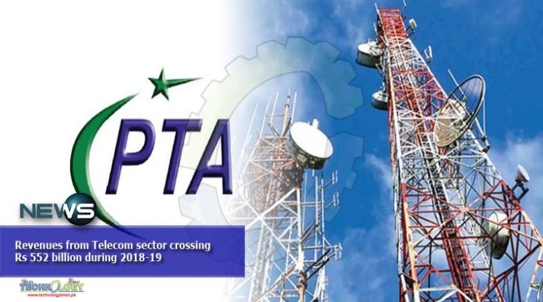 Revenues from Telecom sector crossing Rs 552 billion during 2018-19