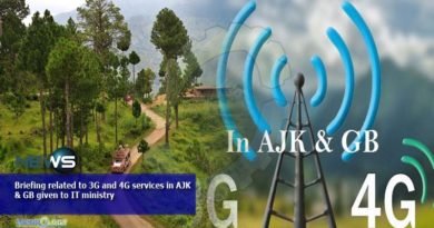 Briefing related to 3G and 4G services in AJK & GB given to IT ministry