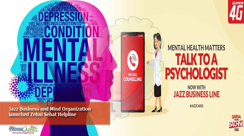 Jazz Business and Mind Organization launched Zehni Sehat Helpline