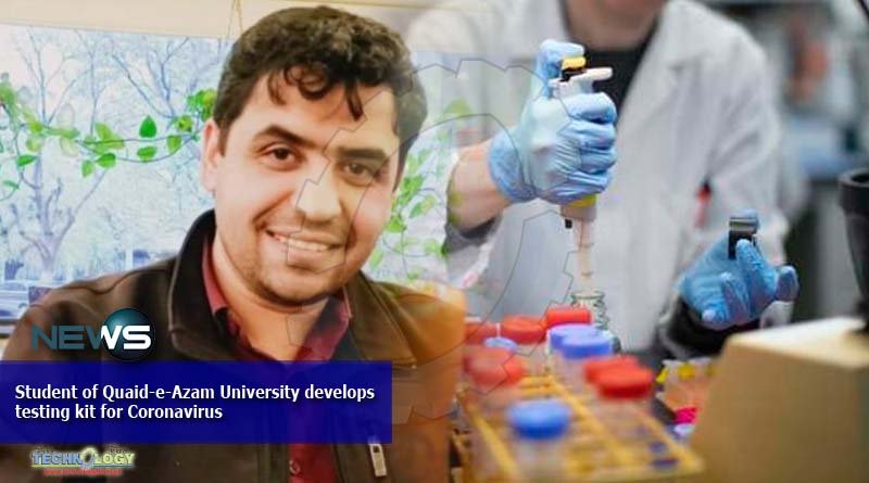 Student of Quaid-e-Azam University develops testing kit for Coronavirus