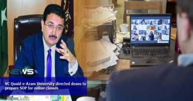 VC Quaid-e-Azam University directed deans to prepare SOP for online classes