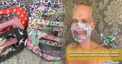 A deaf mother has been swamped with hundreds of orders from care homes after designing face masks with a plastic window over the mouth to allow lip reading.