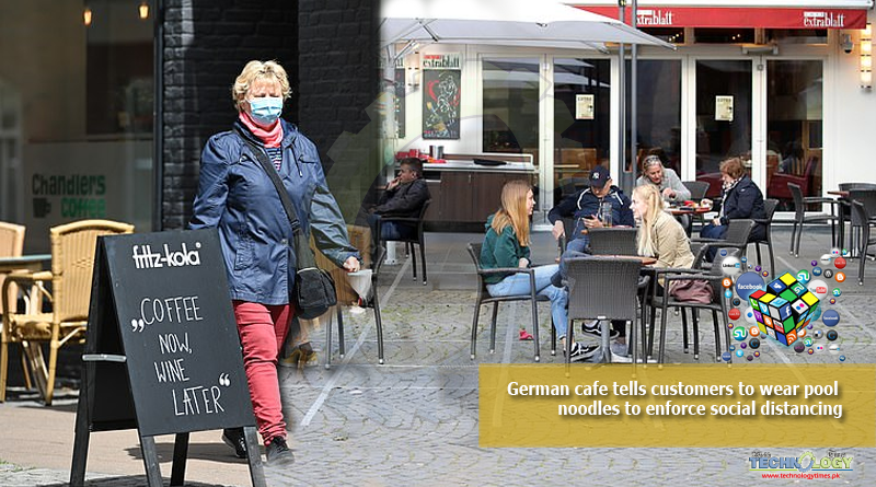 German-cafe-tells-customers-to-wear-pool-noodles-to-enforce-social-distancing