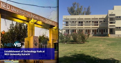 Establishment of Technology Park at NED University Karachi