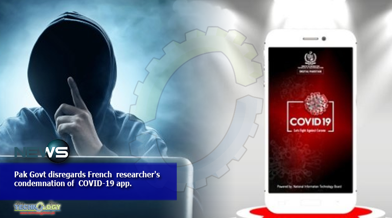 Pakistan Govt disregards French researcher's condemnation of COVID-19 app