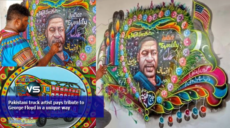 Pakistani truck artist pays tribute to George Floyd in a unique way