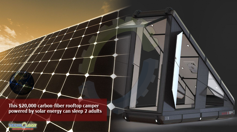 This $20,000 carbon-fiber rooftop camper powered by solar energy can sleep 2 adults