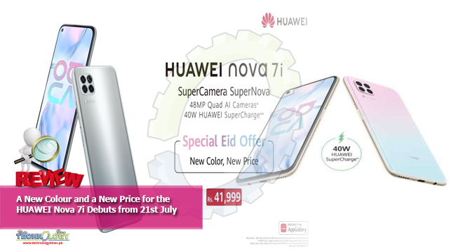 A New Colour and a New Price for the HUAWEI Nova 7i Debuts from 21st July