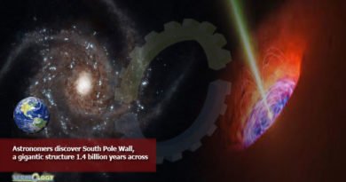 Astronomers discover South Pole Wall, a gigantic structure 1.4 billion years across
