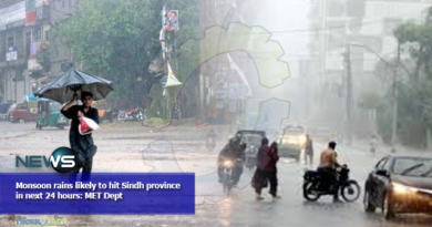 Monsoon rains likely to hit Sindh province in next 24 hours: MET Dept