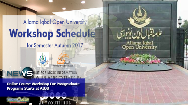 Online Course Workshop For Postgraduate Programs Starts at AIOU