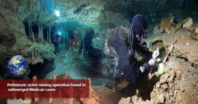 Prehistoric ochre mining operation found in submerged Mexican caves