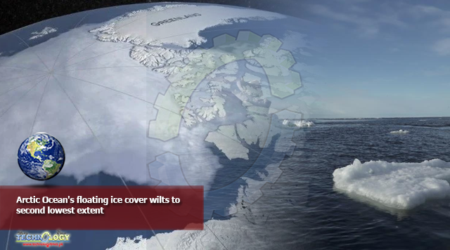 Arctic Ocean's floating ice cover wilts to second lowest extent