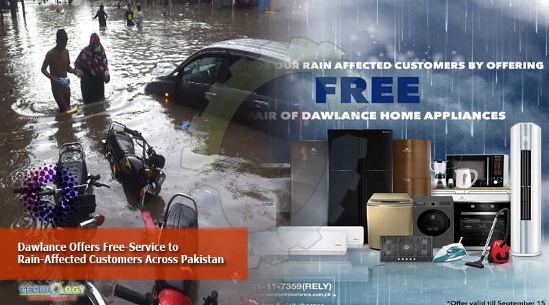Dawlance offers Free-Service to rain-affected customers across Pakistan