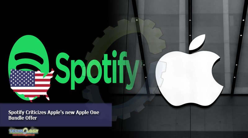Spotify criticizes Apple's new Apple one bundle offer