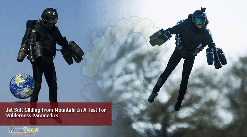 Jet Suit Gliding From Mountain In A Test For Wilderness Paramedics