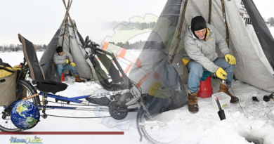 Minnesota ice angler uses unique low-tech approach, including his bike