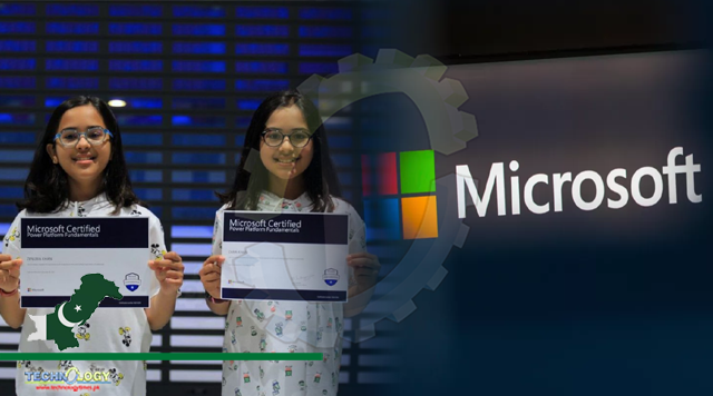 Pakistani twin sisters become the youngest Microsoft Power Platform Certified professionals at age 10