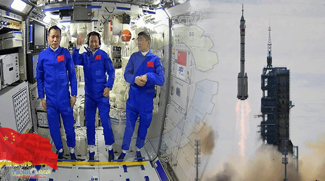 China-Three-Astronauts-Safely-Dock-With-Tiangong-3-Begin-Life-In-Space