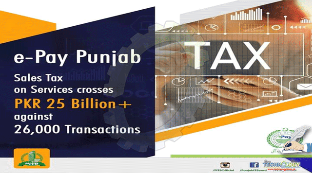 Sales Tax on Services crosses PKR 25 Billion+ via e-Pay Punjab