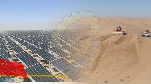 China starts building its largest photovoltaic power base in desert