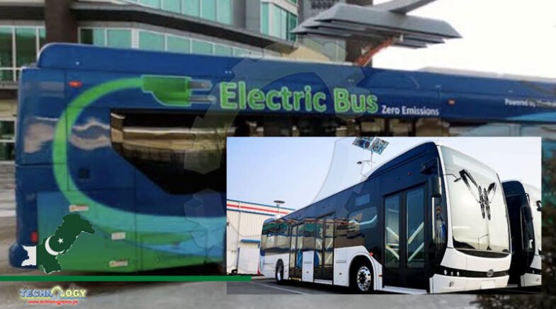 Emissions free electric buses test run started in Lahore