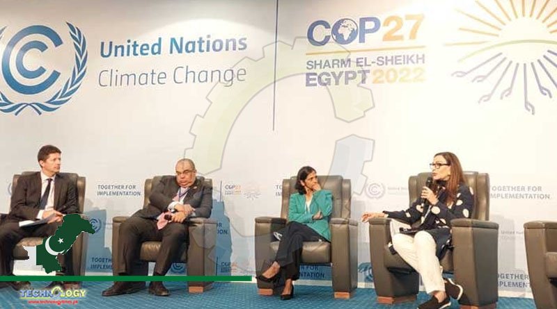 Federal Minister for Climate Change Senator Sherry Rehman emphasises on flood losses to Pakistan at COP27 summit in Egypt