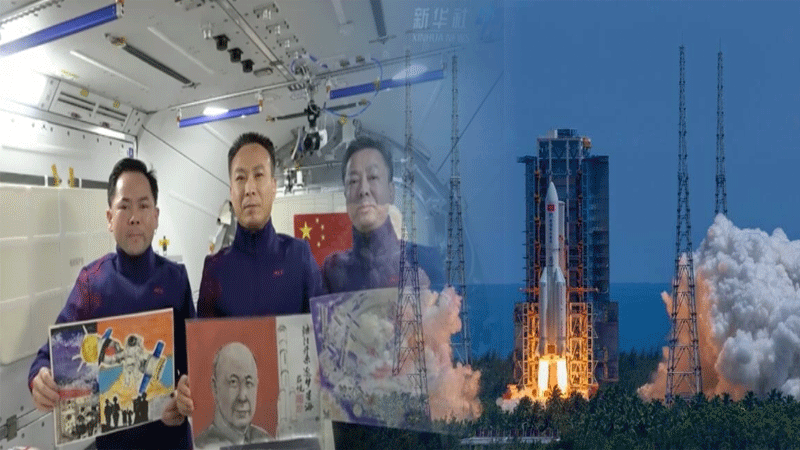 Chinas-Space-Station-Launches-2nd-Tiangong-Painting-Exhibition.