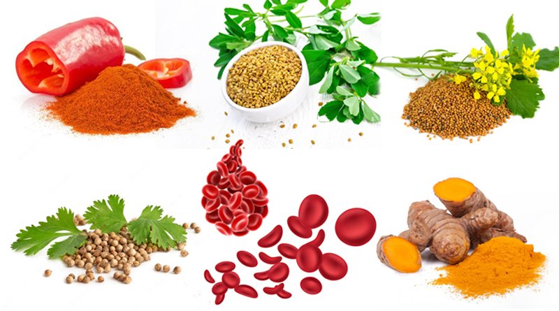 The kitchen cabinet's iron-rich spices are golden nuggets for the treatment of anemia